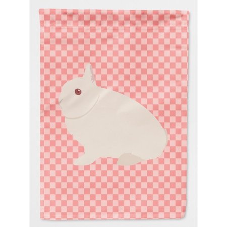 PATIOPLUS Hermelin Rabbit Pink Check Garden Flag PA230599